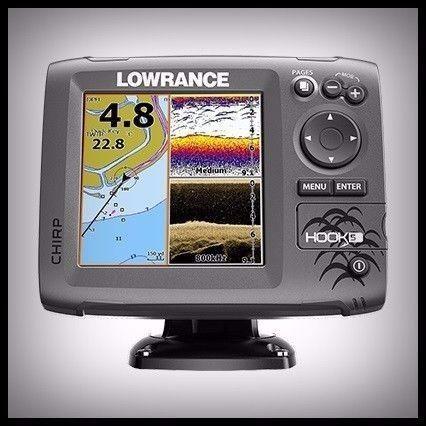 LOWRANCE HOOK 5 FISHFINDER & GPS COMBO WITH 83/200 TRANSDUCER