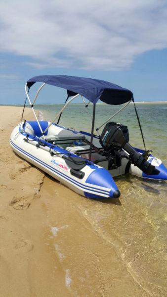 Combo Deal Special! 3.2m MK III Aquastrike Inflatable Boat & 9.8hp Seanovo Outboard / Brand New!