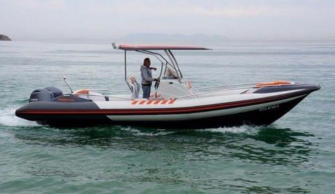 8.5m Hysucat on trailer with 2x Yamaha F115 and all extras