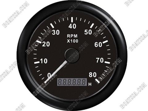KUS TACHOMETER GAUGE 8000RPM – BLACK