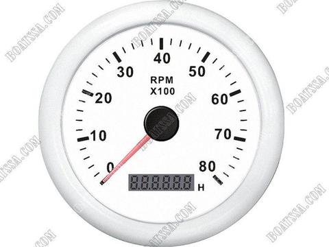 KUS TACHOMETER GAUGE 8000RPM – WHITE