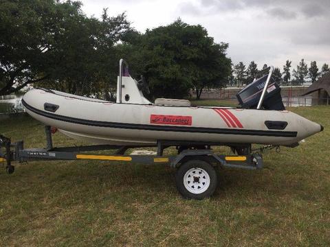 Buccaneer 4.7m Semi rigid centre consol inflatable with Yamaha 60hp motor