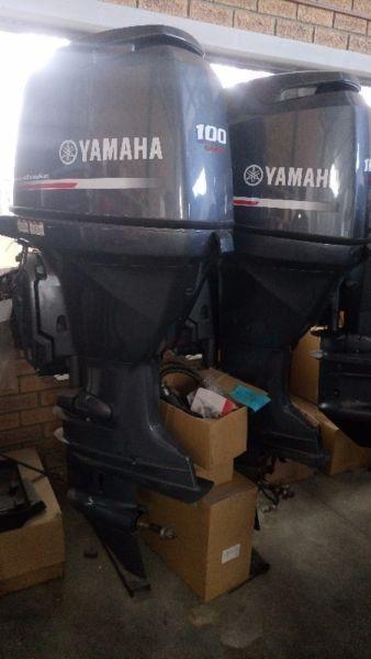 Brand New!! 2 x Yamaha F100 Four Stroke Commercial Model