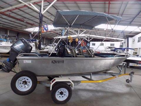 Aluminium Swamp Master 5,5 wet deck - 100 Hp Yamaha 4 stroke