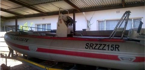 Prestige Duck with 1995 115 Johnson motor , Thermo Bond pontoons , Great condition