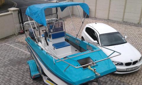 16ft Kosi Cat hull on Registered trailer