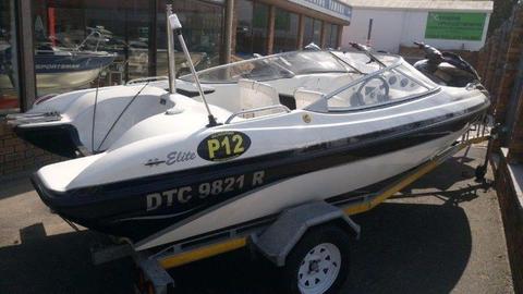 Raven Elite 17 ft Boat on Trailer