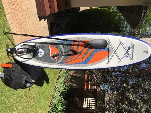 Inflatable SUP Stand up Paddle Board with paddle, ankle leash & Pump Brand new