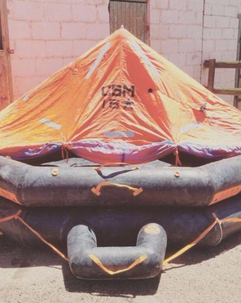 15PAX Life raft to swop for 8+hp outboard