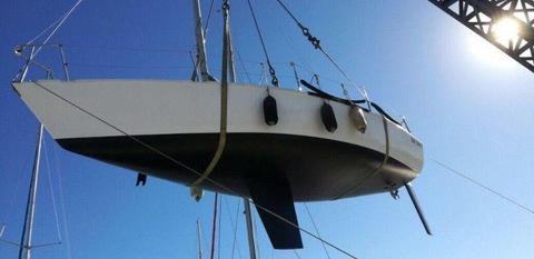 L26 Yacht for Sale with large inventory and several sets of sails and trailer