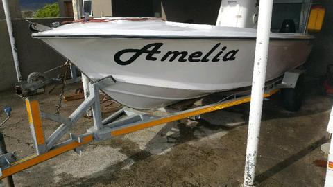 4.8m boat with 2x20hp 4 stroke