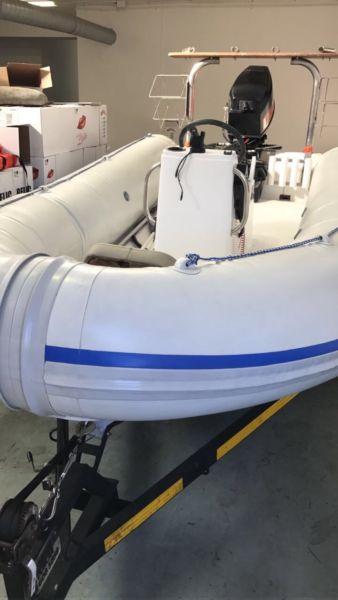 4.5 m rubber duck with mariner 40hp