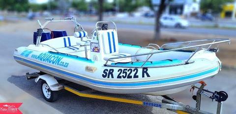 Spacious 5m Rubber Duck with Yamaha Engines
