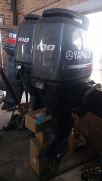 Brand New!! 2 x Yamaha F100 Four Stroke Commercial Model