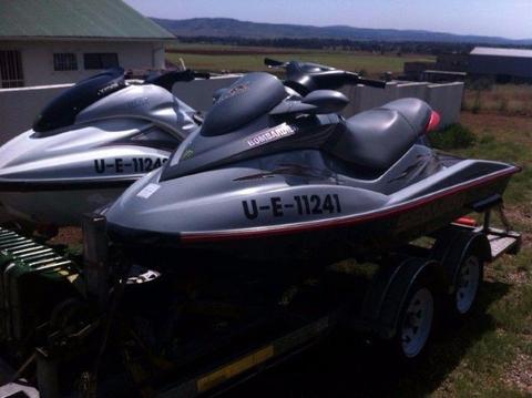 Selling my 2 Jetski's Yamaha GP1200R and Seadoo RX1000 Millennium edition on double trailer!!!