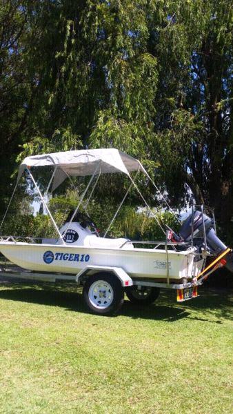2015 Tiger 10 river and lagoon fishing boat