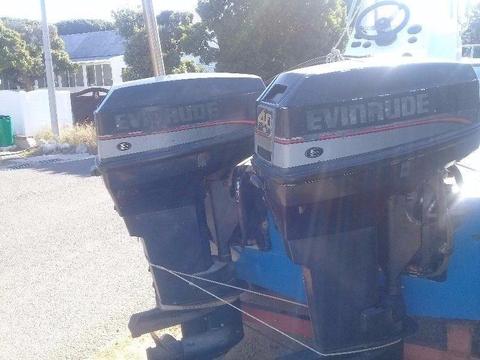 Evinrude 40hp x 2