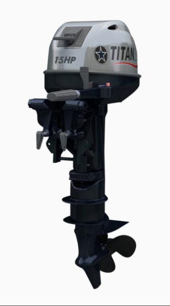 15 HP Outboard motor,Long shaft,Titan,BRAND NEW, Quality.Parts are interchangeable with Yamaha