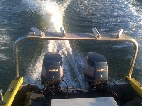 14ft6 Trimcraft Hustler Boat with 2 x 30hp Yamaha Motors for sale