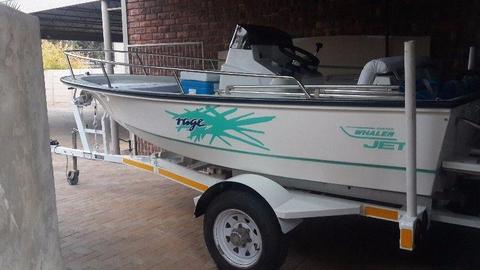 Boston Whaler Rage jet fishing boat for sale