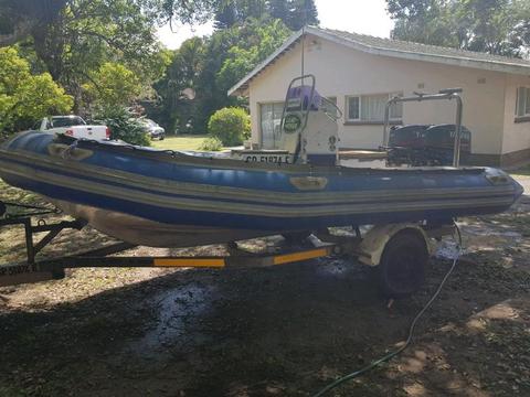 5m rubber duck with 2 Yamaha 30s for sale
