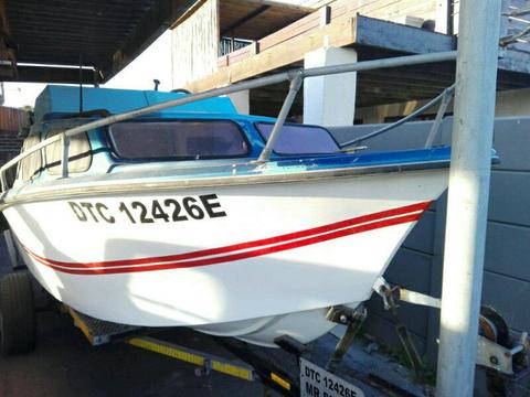 16ft Baronet Cabin Boat with Registered Trailer