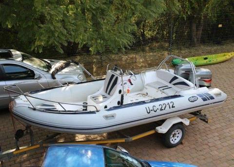 Infanta semi ridged rubber duck 2007 - with 2 x 50 Mariner outboard motors