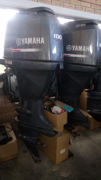 Brand New!! 2 x Yamaha F100 Four Stroke Commercial Model