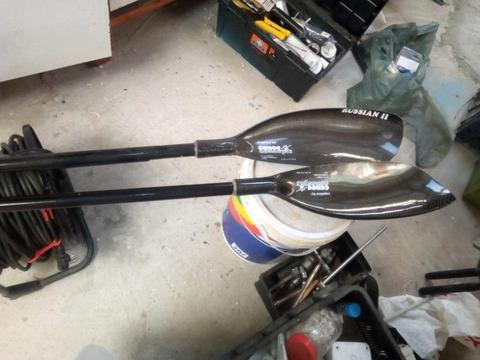 Carbon fibre two piece paddle