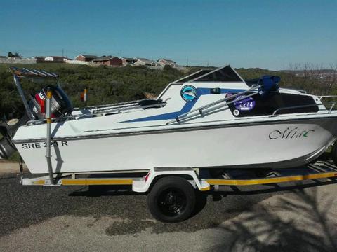 17 ft baronett with unlicensed trailer
