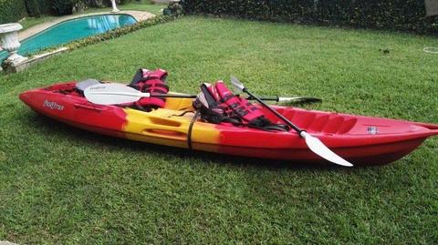 Feel Free Gemini Double seater Kayak with accessories
