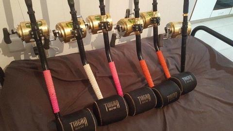 Shimano Tiagra 80 Rods and reels x 6 Combo