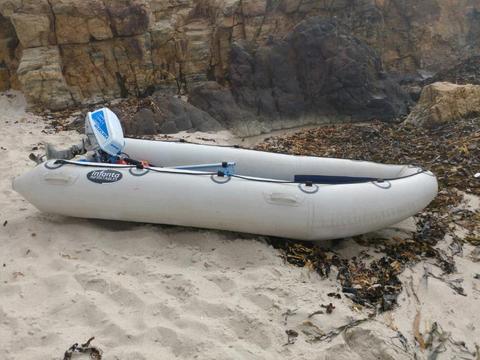 Falcon 3.5m rubber duck with 8hp suzuki