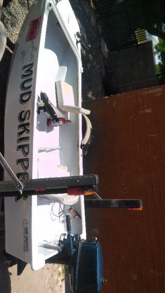Mudskipper boat with 5 hp Yamaha