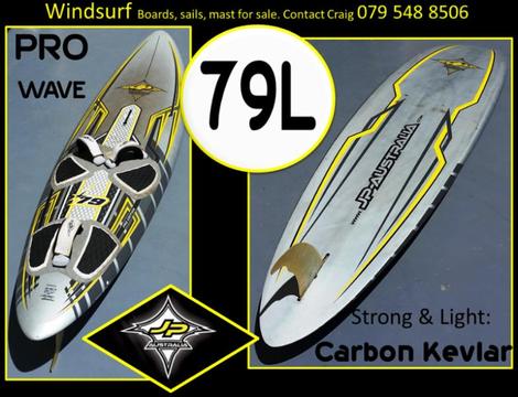 Windsurfer JP 79L Pro Wave Board Carbon Kevlar, Immaculate. Includes fin and footstraps. R2900