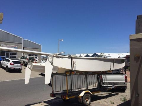 Catamaran and trailer