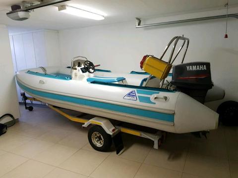 4.75m PRESTIGE RUBBER DUCK and 90hp YAMAHA T/T **OPEN TO RASONABLE OFFERS**