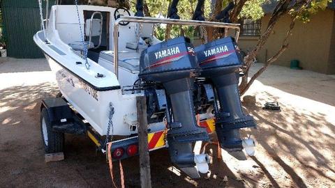17 ft ski craft 2 x 50hp yamaha