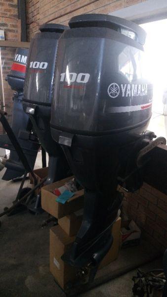 Brand New!! 2 x Yamaha F100 Four Stroke Commercial Model