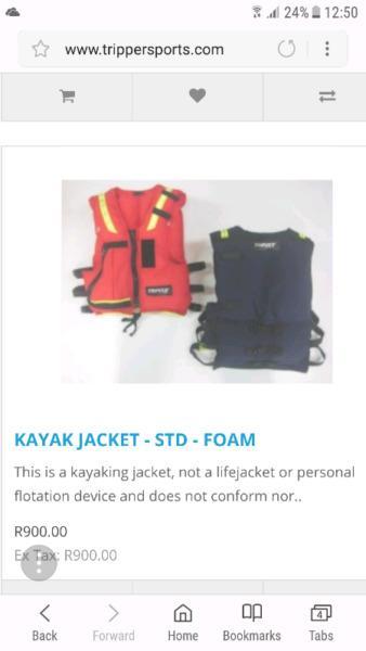 Trippers Kayak Safety Jacket