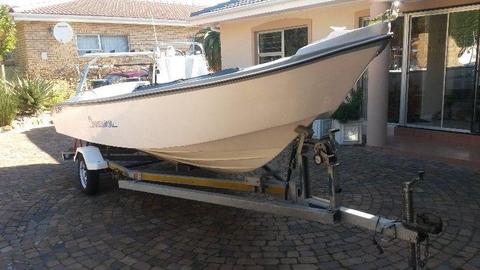 5.2, Infanta on galvanized trailer with 2x 40hp two stroke (20 hours on)