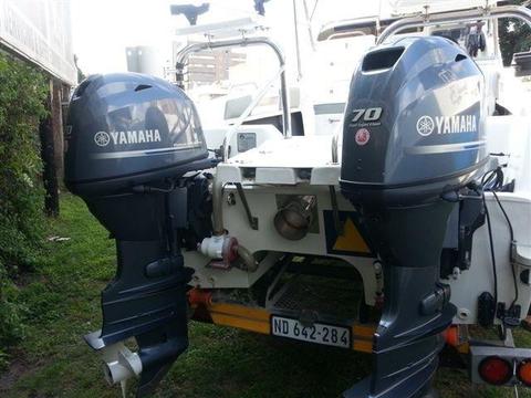 2x YAMAHA F70HP FOUR STROKES