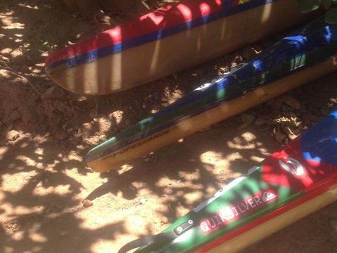 Various canoes