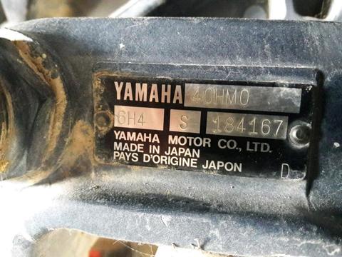 40HP Yamaha Autolube motor, trailer & boat