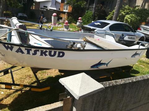 3m Dinky Boat and trailer with 15hp yamaha