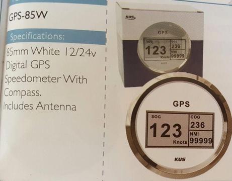 Marine Gauges Speedometer White GPS-85W