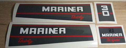 Outboard cowl graphics for a 1991 Mariner 30 hp motor