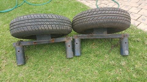 Universal Dolly for boat or cars trailer. Hubs with 13 inch wheels
