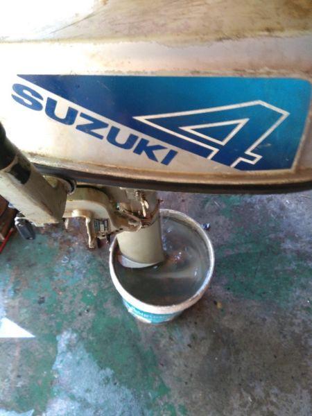 4hp Suzuki long shaft outboard