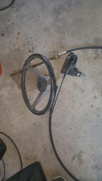 Outboard steering unit